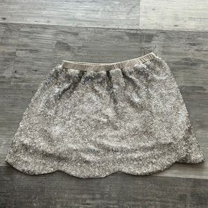 Peek Drew Sequin Skirt-Silver-Girls M (6-7)